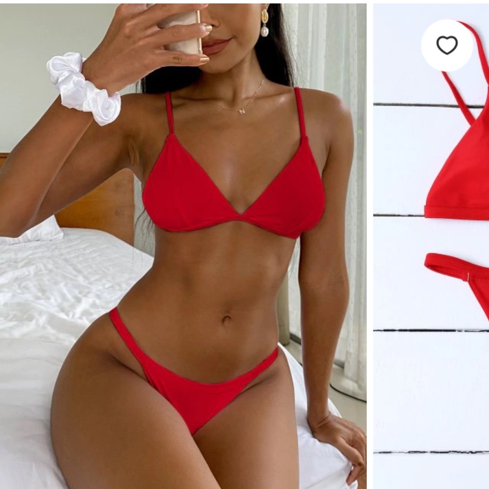 Low waisted spaghetti strap bikini
